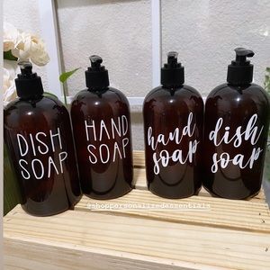 Hand soap and Dish soap 16oz Refillable Bottles